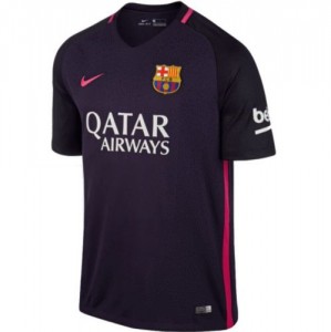 Именная футбольная футболка для детей Barcelona Lionel Messi Гостевая 2016 2017 короткий рукав M (рост 128 см)