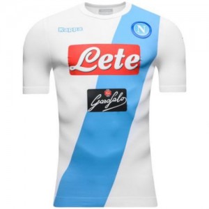 Именная футбольная футболка S.S.C. Napoli Dries Mertens Гостевая 2016 2017 короткий рукав S(44)