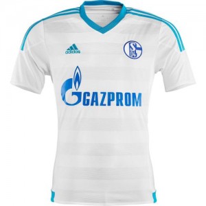 Именная футбольная футболка для детей Schalke 04 Leon Goretzka Гостевая 2016 2017 короткий рукав M (рост 128 см)