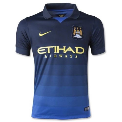 Именная футбольная футболка Manchester City Sergio Agüero Гостевая 2014 2015 короткий рукав XL(50)