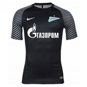Именная вратарская футбольная футболка для детей Zenit Andrey Lunev Гостевая 2016 2017 короткий рукав XL (рост 152 см)