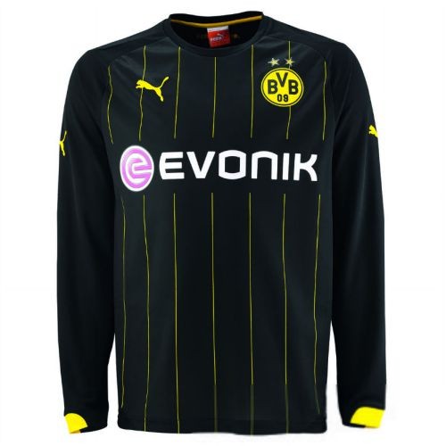 Футбольная футболка для детей Borussia Dortmund Гостевая 2014 2015 длинный рукав 2XS (рост 100 см)