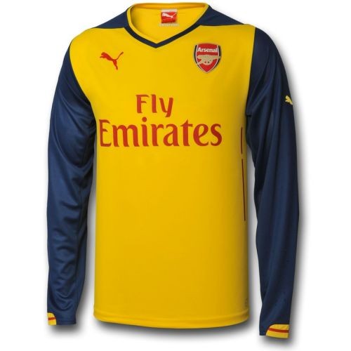 Футбольная футболка для детей Arsenal Гостевая 2014 2015 длинный рукав XS (рост 110 см)