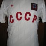 Форма сборной СССР по футболу гостевая 1985 (комплект: футболка + шорты + гетры)