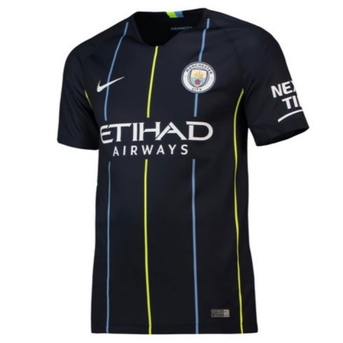 Именная футбольная футболка для детей Manchester City Leroy Sane Гостевая 2018 2019 короткий рукав XS (рост 110 см)