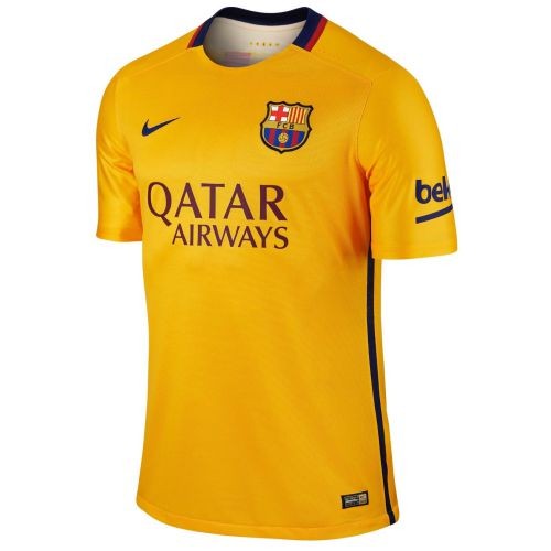 Именная футбольная футболка для детей Barcelona Paulinho Гостевая 2015 2016 короткий рукав L (рост 140 см)