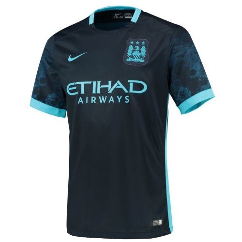 Именная футбольная футболка для детей Manchester City Raheem Sterling Гостевая 2015 2016 короткий рукав XL (рост 152 см)