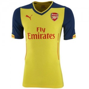 Футбольная футболка для детей Arsenal Гостевая 2014 2015 короткий рукав 2XS (рост 100 см)
