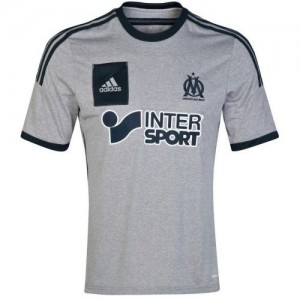 Футбольная футболка для детей Marseille Гостевая 2014 2015 короткий рукав 2XS (рост 100 см)