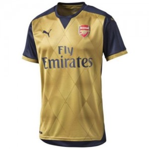 Именная футбольная футболка для детей Arsenal Alexandre Lacazette Гостевая 2015 2016 короткий рукав 2XL (рост 164 см)