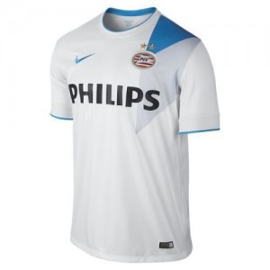 Именная футбольная футболка для детей PSV Steven Bergwijn Гостевая 2014 2015 короткий рукав 2XS (рост 100 см)