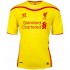 Именная футбольная футболка для детей Liverpool Mohamed Salah Гостевая 2014 2015 короткий рукав XS (рост 110 см)