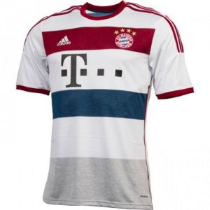 Футбольная футболка для детей Bayern Munich Гостевая 2014 2015 короткий рукав S (рост 116 см)