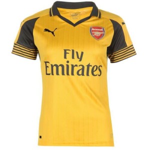 Именная футбольная футболка для детей Arsenal Alexandre Lacazette Гостевая 2016 2017 короткий рукав 2XS (рост 100 см)