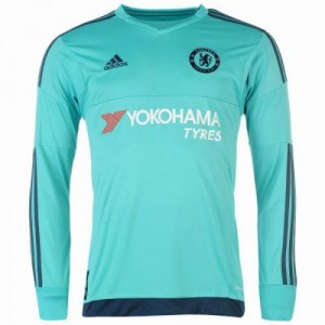 Именная вратарская футбольная футболка Chelsea Thibaut Courtois Гостевая 2015 2016 короткий рукав S(44)