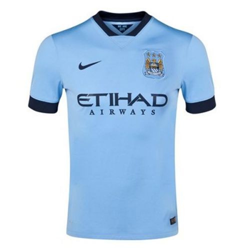 Именная футбольная футболка для детей Manchester City Leroy Sane Домашняя 2014 2015 короткий рукав M (рост 128 см)