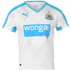 Футбольная футболка для детей Newcastle United Гостевая 2015 2016 короткий рукав 2XS (рост 100 см)