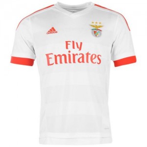 Именная футбольная футболка для детей Benfica Eduardo Salvio Гостевая 2015 2016 короткий рукав 2XS (рост 100 см)
