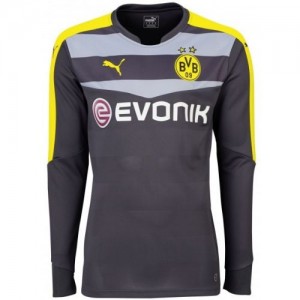Именная вратарская футбольная футболка для детей Borussia Dortmund Roman Burki Гостевая 2015 2016 короткий рукав XL (рост 152 см)