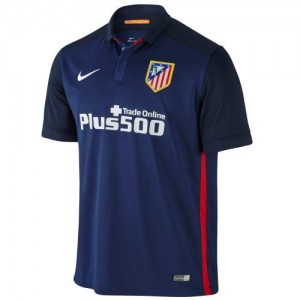 Футбольная футболка для детей Atletico Madrid Гостевая 2015 2016 короткий рукав XL (рост 152 см)