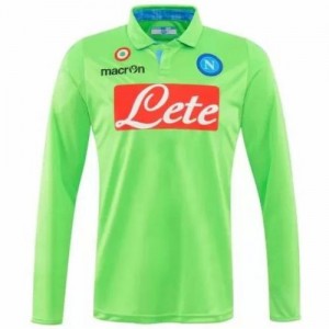 Именная вратарская футбольная футболка для детей S.S.C. Napoli Jose Reina Гостевая 2014 2015 короткий рукав XL (рост 152 см)