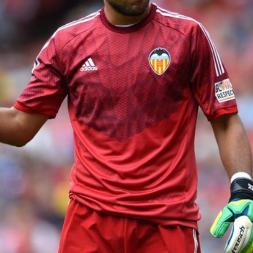 Именная вратарская футбольная футболка Valencia Neto Гостевая 2014 2015 короткий рукав XL(50)