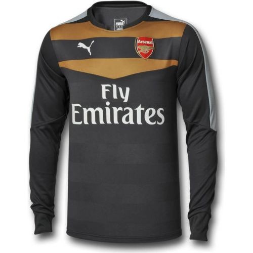 Именная вратарская футбольная футболка для детей Arsenal Petr Cech Гостевая 2015 2016 короткий рукав S (рост 116 см)
