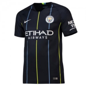 Именная футбольная футболка для детей Manchester City Raheem Sterling Гостевая 2018 2019 короткий рукав XS (рост 110 см)